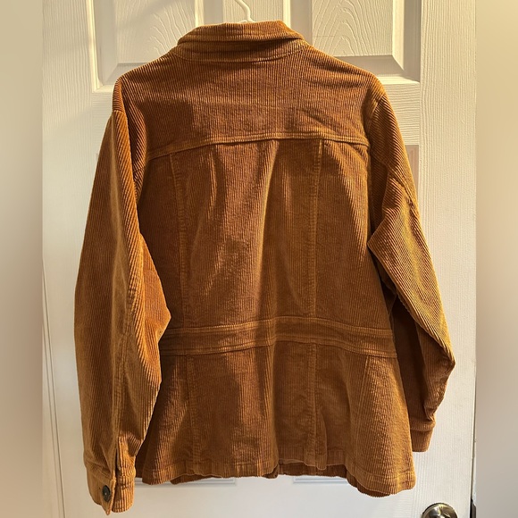 CJ Banks Women’s Size 2X Long Sleeve Brown Corduroy Jacket - Picture 3 of 4